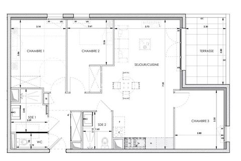 Lejlighed i Chateauneuf-Grasse, Alpes-Maritimes, Chateauneuf-Grasse - € 365.000 | Ref: 86440833 - foto 2