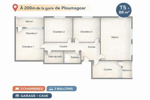 Leilighet i Ploumagoar, Cotes-d'Armor, Ploumagoar - € 135 000 | Ref: 199145 - foto 5