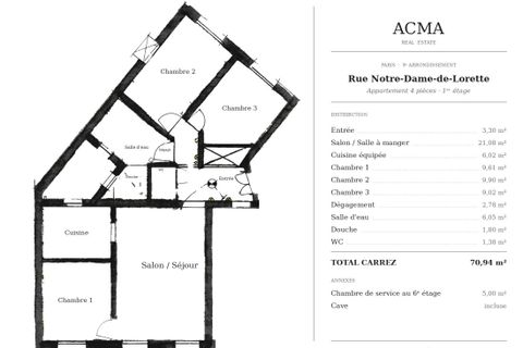 Lejlighed i Paris, Paris, Paris - € 1.035.000 | Ref: Appartement_renove_paris_9 - foto 7
