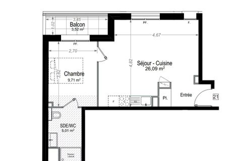 Lejlighed i Antibes, Alpes-Maritimes, Antibes - € 520.000 | Ref: ASH-1100-ANYJLPA21 - foto 3