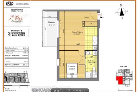Apartament a Tours, Indre-et-Loire, Tours - € 622/mes | Ref: 0026973 - foto 3
