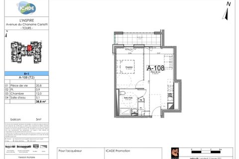 Apartament a Tours, Indre-et-Loire, Tours - € 602/mes | Ref: 0061705 - foto 6