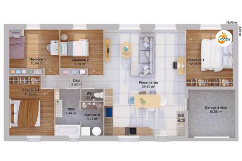 Villa a Vallet, Loire-Atlantique, Vallet - € 250.712 | Ref: TMM-44E-2625957-114-1200 - foto 3