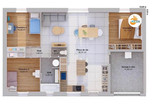 Villa i Cellettes, Loir-et-Cher, Cellettes - € 164 711 | Ref: TMM-37-41-2642024-142-1200 - foto 3