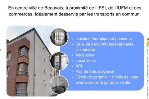 Estudi a Beauvais, Oise, Beauvais - € 280/mes | Ref: Logements_Etudiants___Studios__T1_ - foto 2