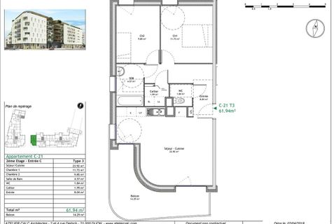 Apartament a Dijon, Cote-d'Or, Dijon - € 803/mes | Ref: 0051218 - foto 2