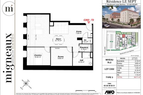 Apartament a Reims, Marne, Reims - € 816/mes | Ref: 0064365 - foto 3