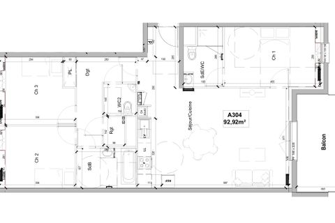 Wohnung in Wasquehal, Nord, Wasquehal - € 1.560/Monat | Ref: WASQA304_PPZ - Foto 11