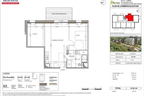 Apartament a Rennes, Ille-et-Vilaine, Rennes - € 697/mes | Ref: 0061630 - foto 10