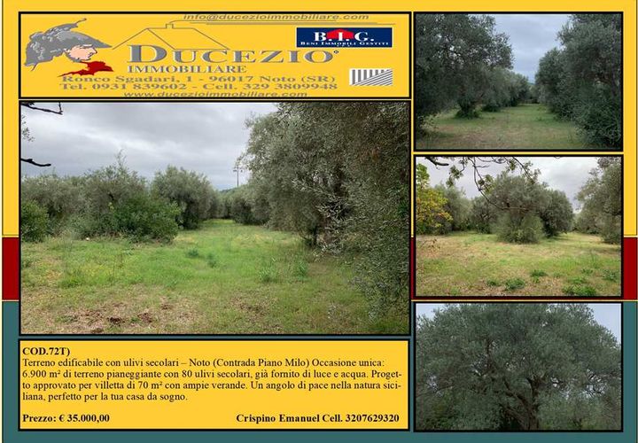 Helårsgrund i Noto, Siracusa, Noto - € 35.000 | Ref: 72T - foto 1