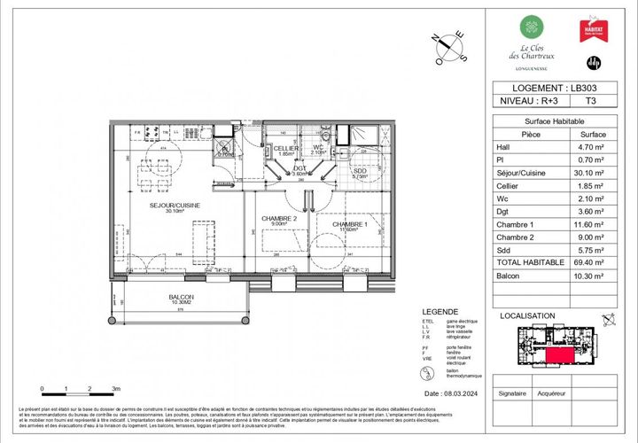 Leilighet i Longuenesse, Pas-de-Calais, Longuenesse - € 223 000 | Ref: LONGUENESSE_LB303_T3 - foto 1