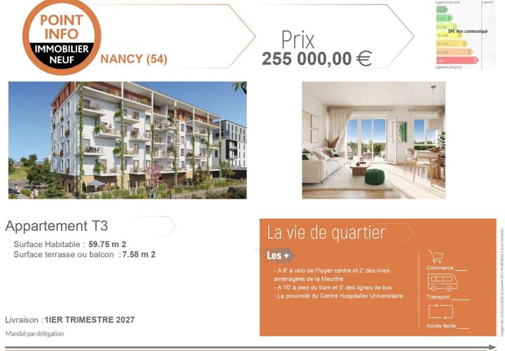 Lejlighed i Nancy, Meurthe-et-Moselle, Nancy - € 255.000 | Ref: 1274 - foto 1