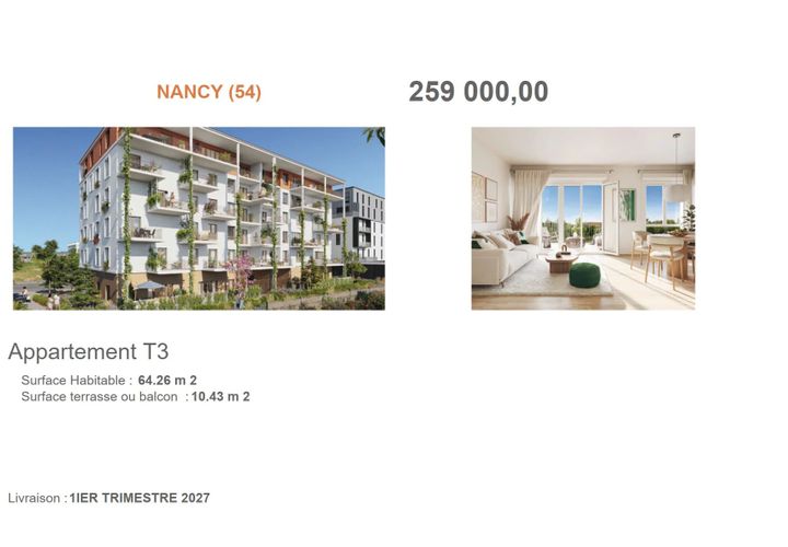 Lejlighed i Nancy, Meurthe-et-Moselle, Nancy - € 259.000 | Ref: 1274 - foto 1