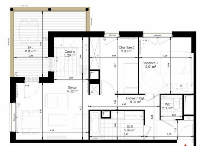 Leilighet i Châtillon, Hauts-de-Seine, Châtillon - € 455 000 | Ref: 6189 - foto 1