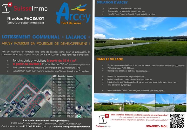 Helårsgrund i Arcey, Doubs, Arcey - € 39.900 | Ref: 849-MON - foto 1