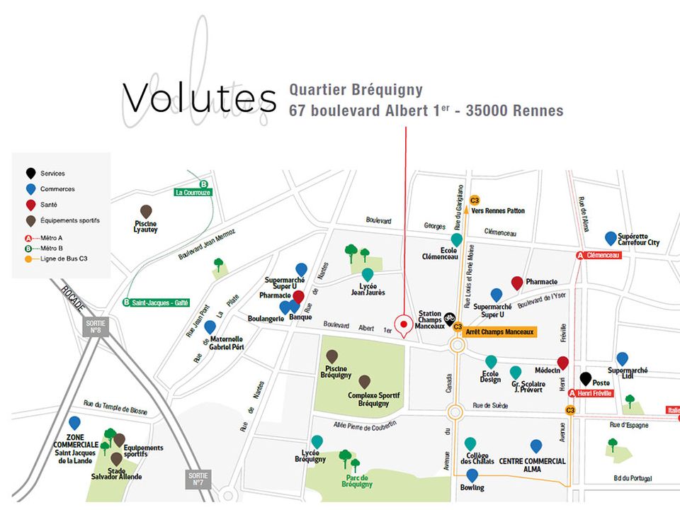 Wohnung in Rennes, Ille-et-Vilaine - Foto 2
