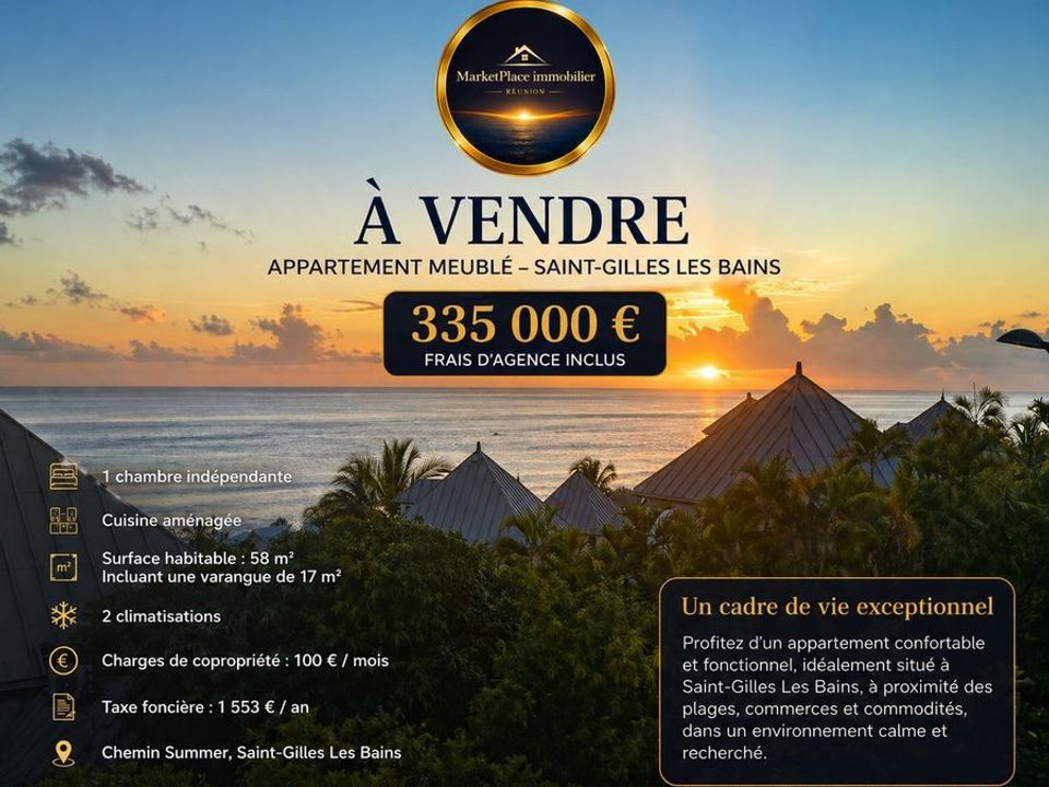 Lejlighed i Saint-Gilles-les-Bains, La Reunion - foto 1