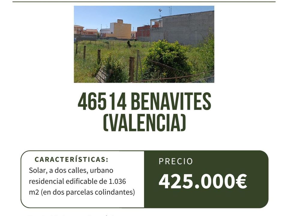 Helårsgrund i Benavites, Valencia - foto 2