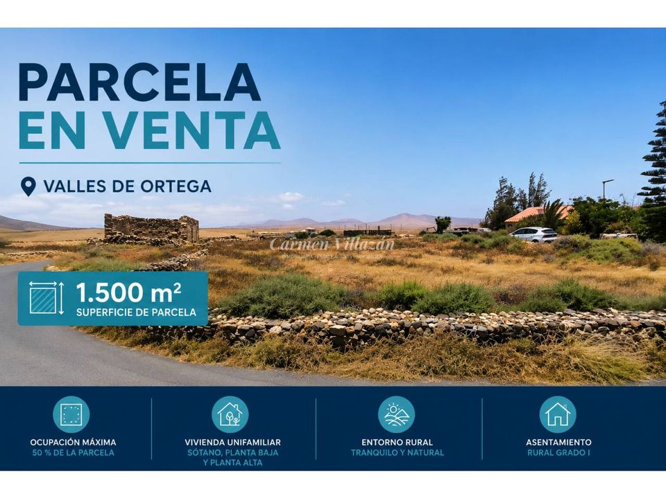 Helårsgrund i Valles De Ortega, Fuerteventura - foto 1