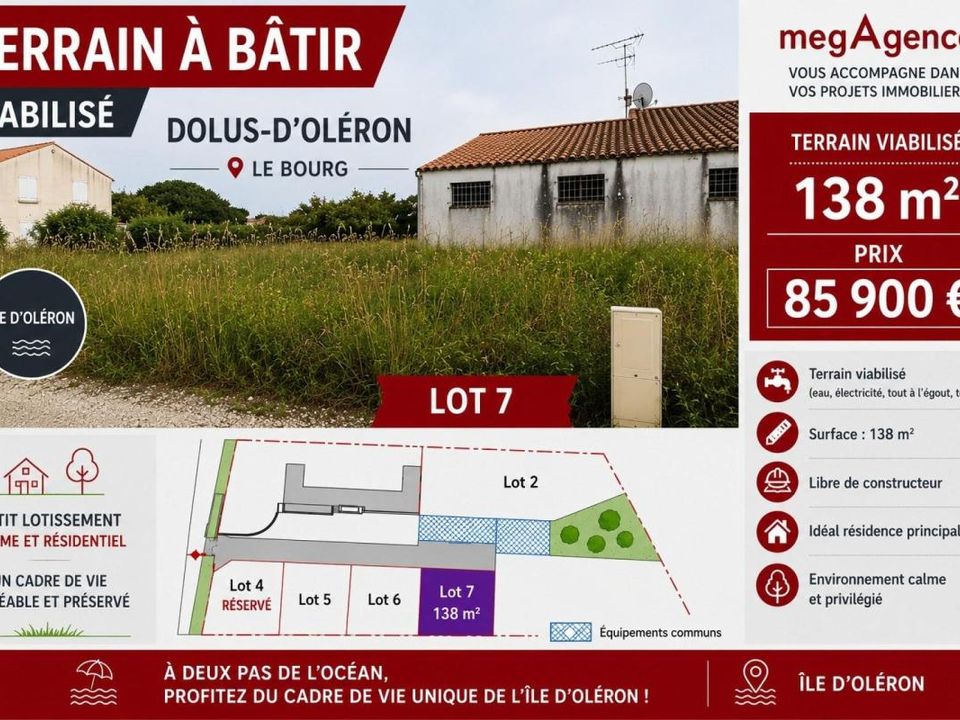 Terreno en Dolus-d'Oleron, Charente-Maritime - foto 1